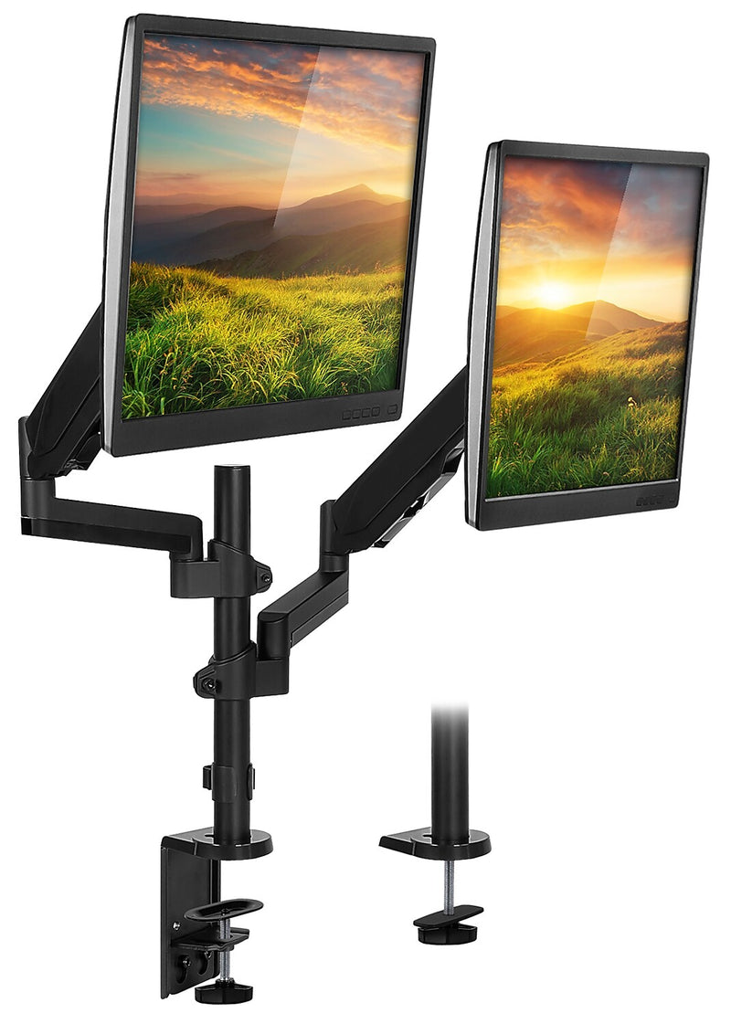 Mount-It! Dual Monitor Arm Desk Mount, Up to 32" Monitor, Black (MI-4762)