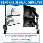 Mount-It! Dual Monitor Arm Desk Mount, Up to 32" Monitor, Black (MI-4762)