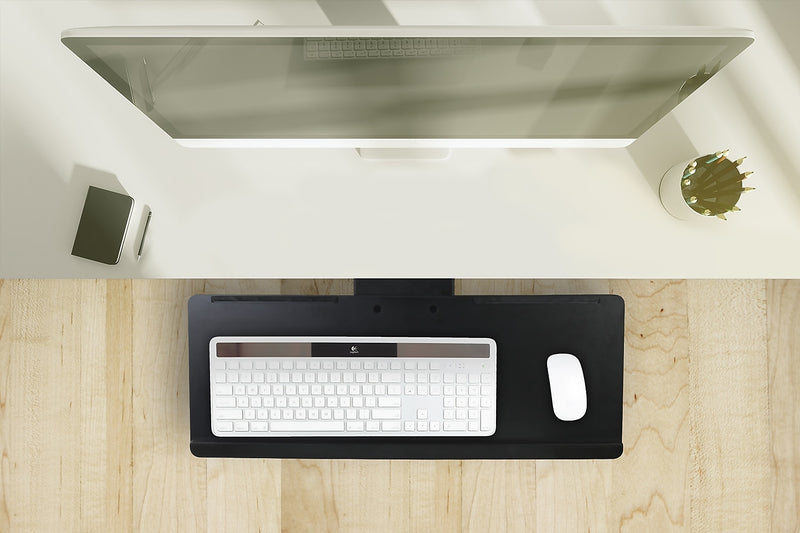 Mount-It! Under Desk Keyboard Tray and Mouse Platform, Black (MI-7138)