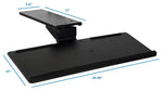 Mount-It! Under Desk Keyboard Tray and Mouse Platform, Black (MI-7138)