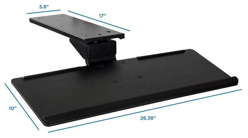 Mount-It! Under Desk Keyboard Tray and Mouse Platform, Black (MI-7138)