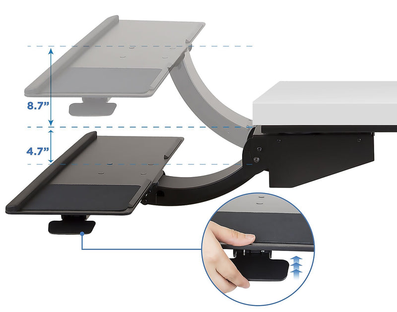 Mount-It! Vertical Height Adjustable Keyboard Tray (MI-7139)