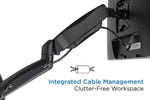 Mount-It! Dual Arm Monitor Wall Mount for 19" to 27" Displays, Black (MI-766)