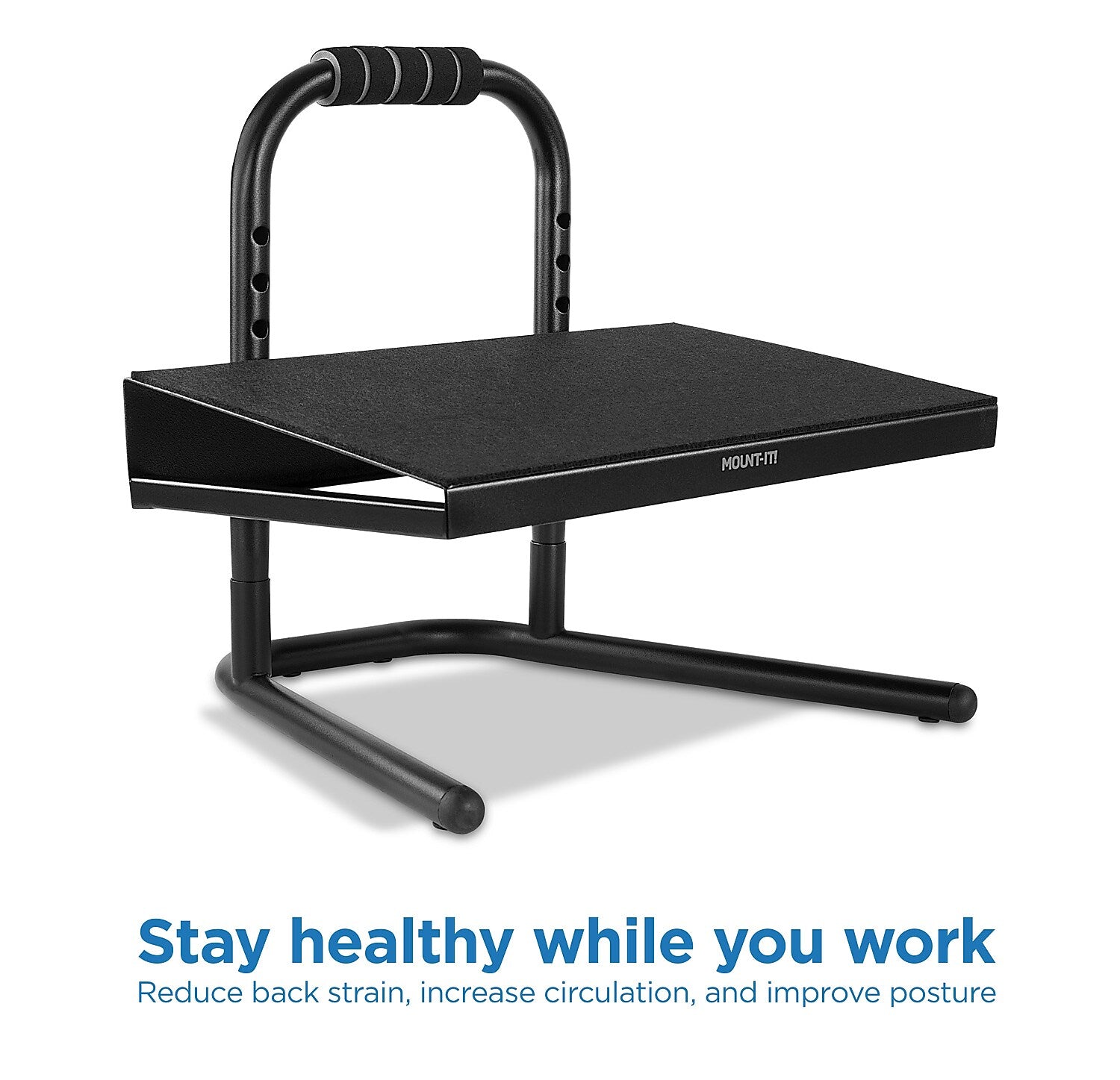 Mount-It! Tilt Adjustable Footrest, Black (MI-7807)