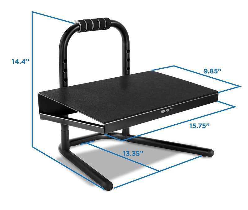 Mount-It! Tilt Adjustable Footrest, Black (MI-7807)