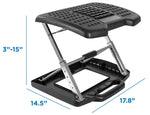 Mount-It! Tilt Adjustable Footrest, Black (MI-7808)