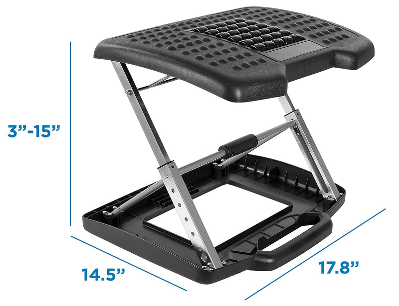 Mount-It! Tilt Adjustable Footrest, Black (MI-7808)