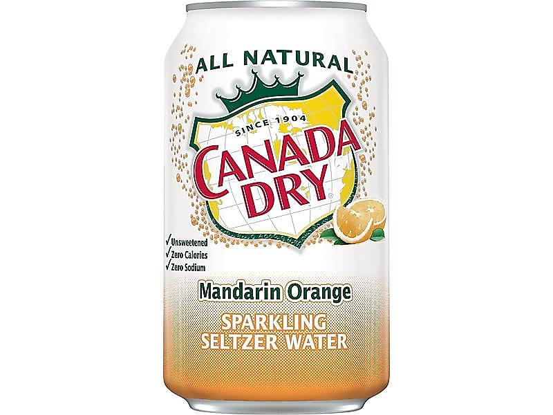 Canada Dry Mandarin Orange Sparkling Seltzer Water, 12 oz., 24/Carton (10000300)
