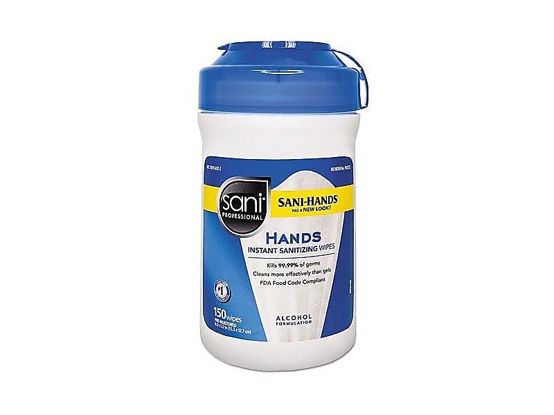 Sani-HandsDisinfecting Wipes, 150/Pack, 12 Packs/Carton (P43572)