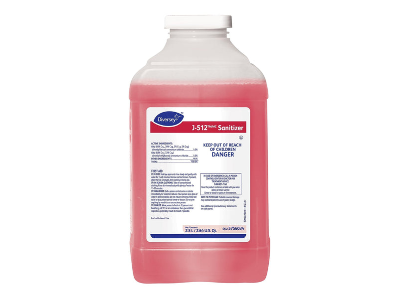 J-512 D4 Disinfectant for Diversey J-Fill, Quaternary, 2.5 L., 2/Carton (5756034)