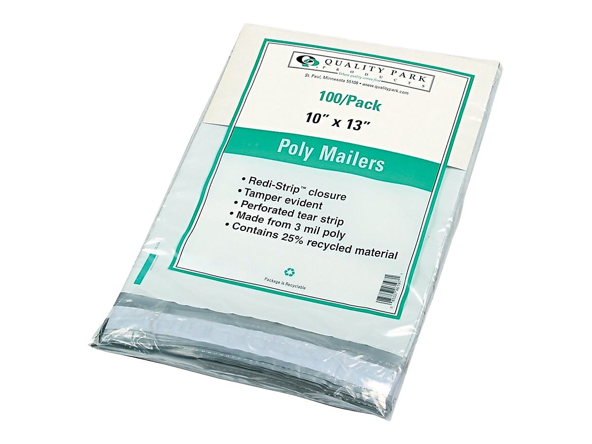 10"W x 13"L Peel & Seal Poly Mailers, 100/Box (51642)
