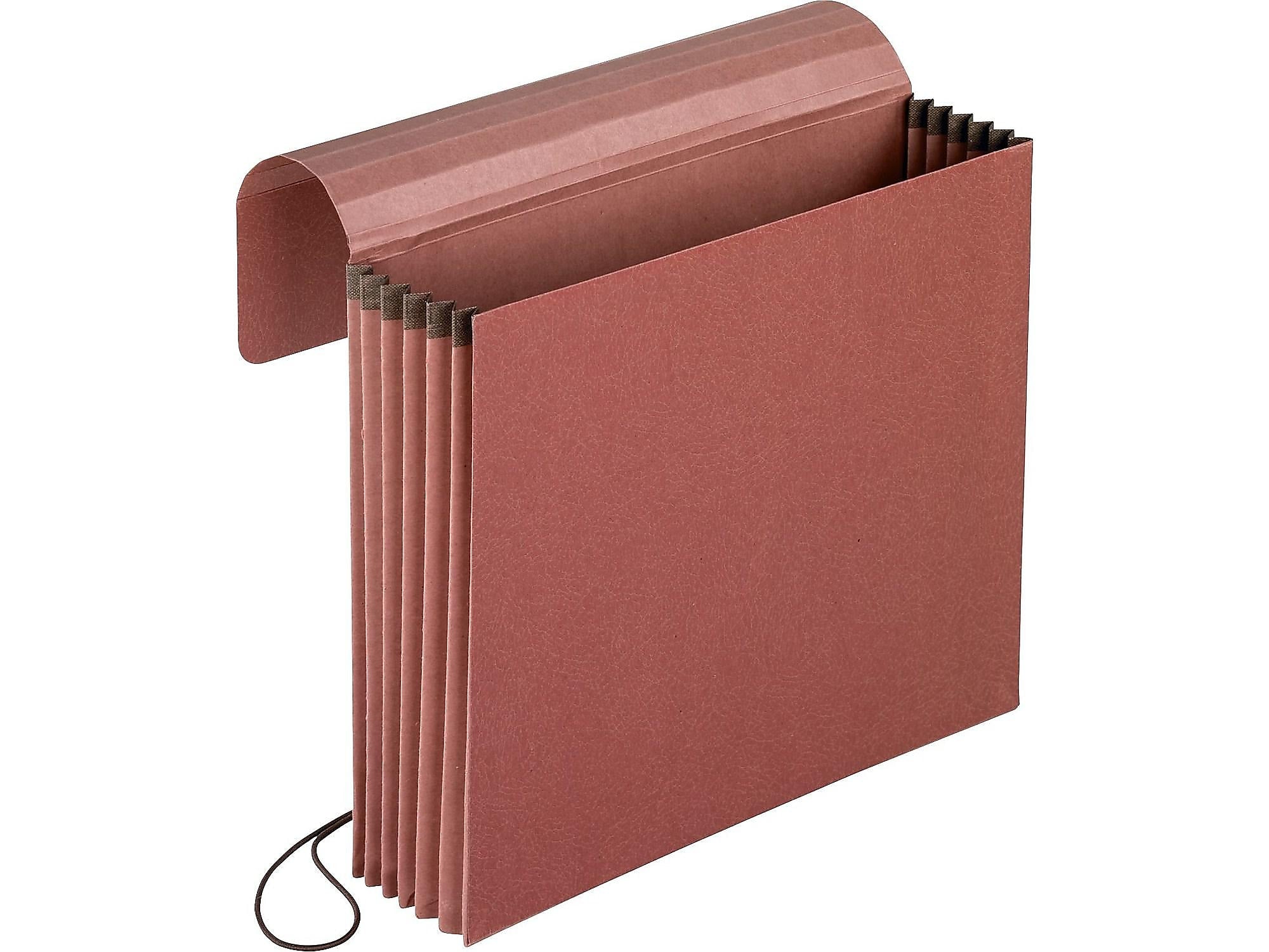 Pendaflex Earthwise Recycled Expanding Wallet, Elastic Closure, Letter Size, Brown, 10/Box (PFX 1073G-OX)
