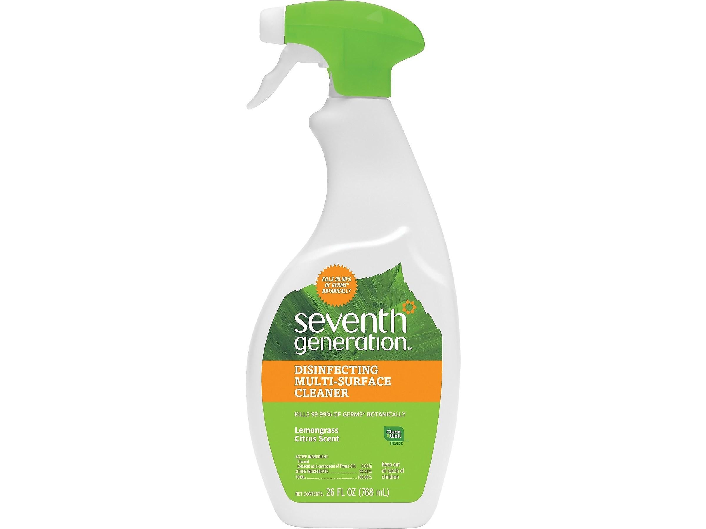 Seventh Generation Disinfectant All-Purpose Cleaner, Lemongrass Citrus, 26 Oz. (22810)