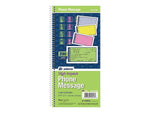 Adams High Impact Phone Message Pad, 5.25" x 11", Wide Ruled, Blue/Yellow/Green/Pink, 50 Sheets/Pad (SC1153RB)
