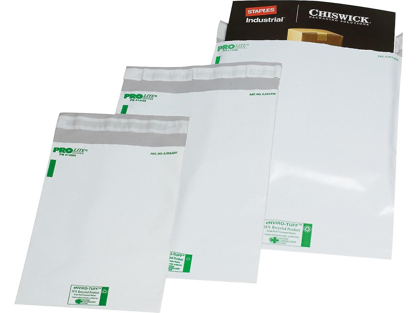 Poly Pak America Peel & Seal Poly Mailers, 9" x 12", White, 100/Pack (5104)