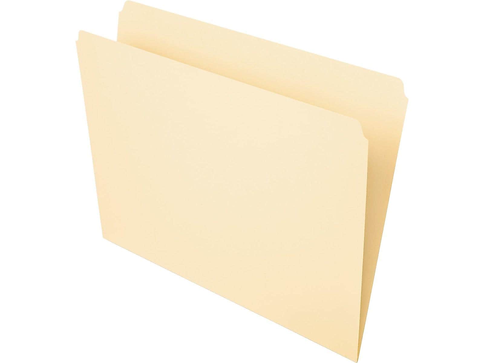 Pendaflex Essentials File Folder, Straight Cut, Center Position, Letter Size, Manila, 100/Box (752EE)