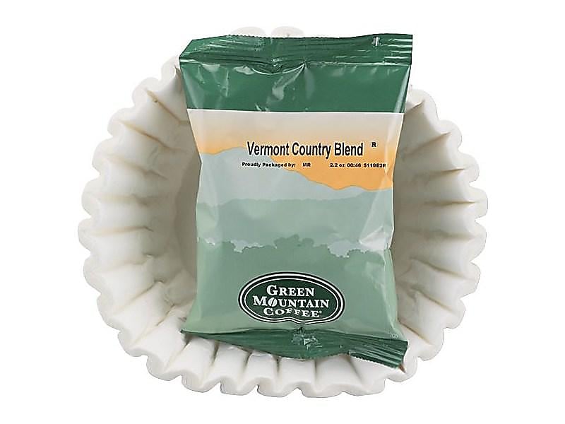 Green Mountain Vermont Country Blend Ground Coffee Packs, Medium Roast, 2.2 oz., 100/Carton (4162)