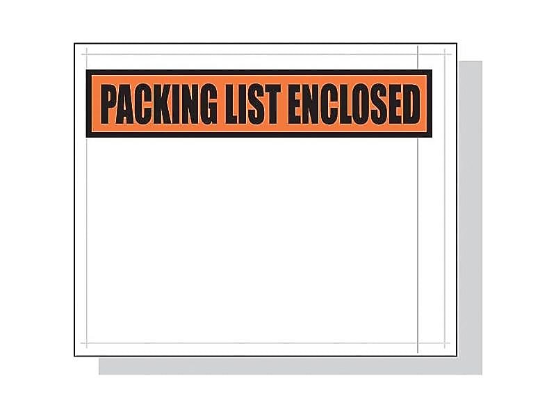 "Packing List Enclosed" Envelopes, 4 1/2" x 5 1/2", 1000/Carton (PL12)