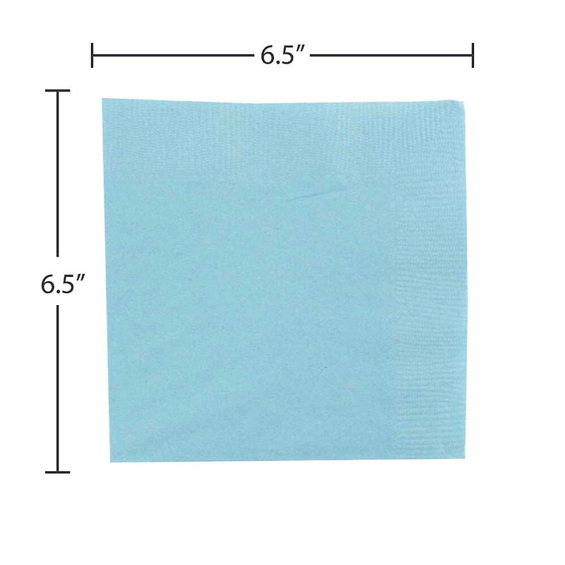 JAM Paper Lunch Napkin, 2-ply, Sea Blue, 50 Napkins/Pack (6255620712)