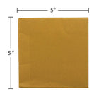 JAM Paper Beverage Napkin, 2-ply, Gold, 50 Napkins/Pack (356028327)