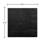 JAM Paper Lunch Napkin, 2-ply, Black, 50 Napkins/Pack (6255620716)