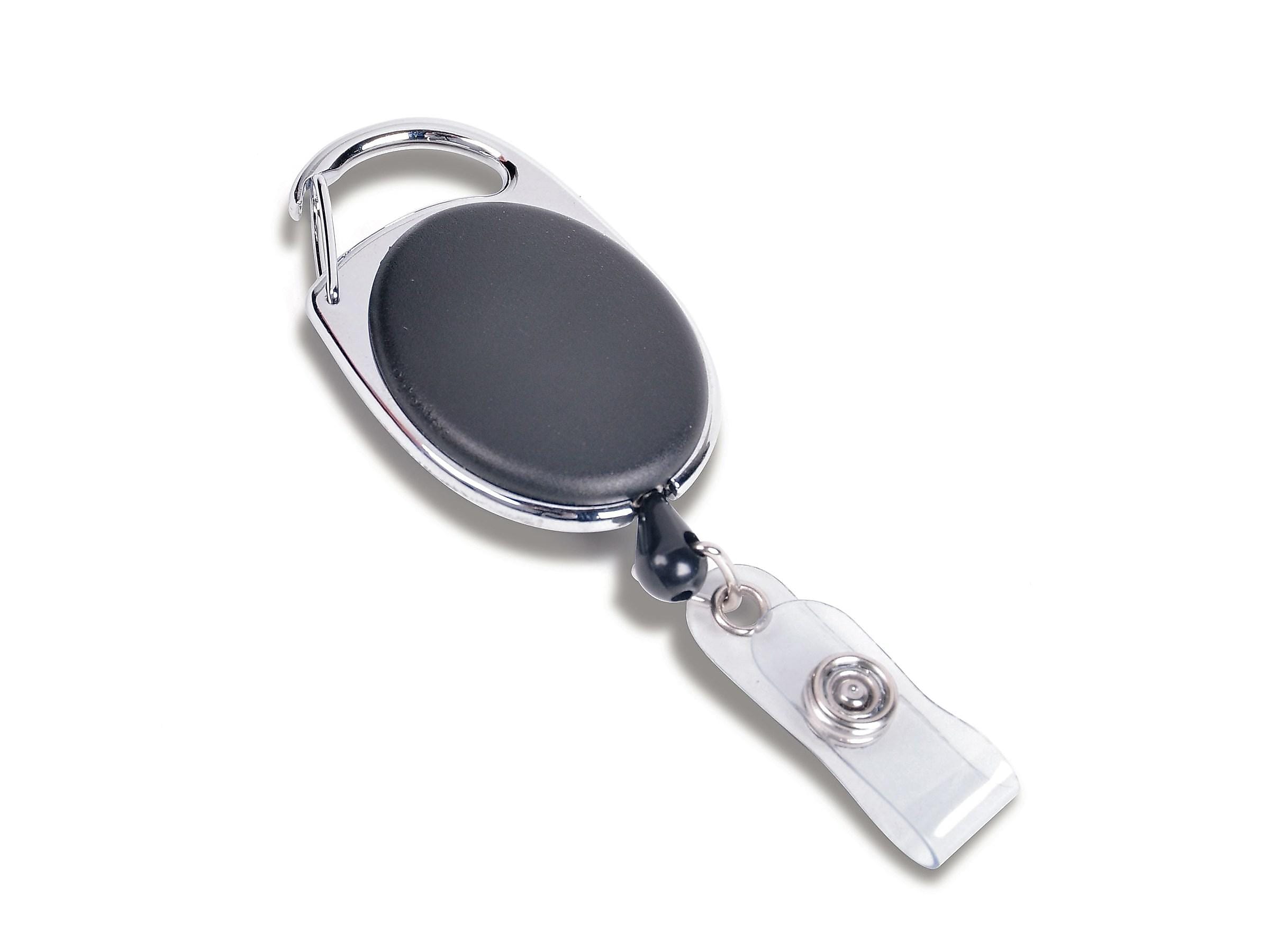 IDville Snap On Badge Reels, Black, 25/Pack (1343042BK31)