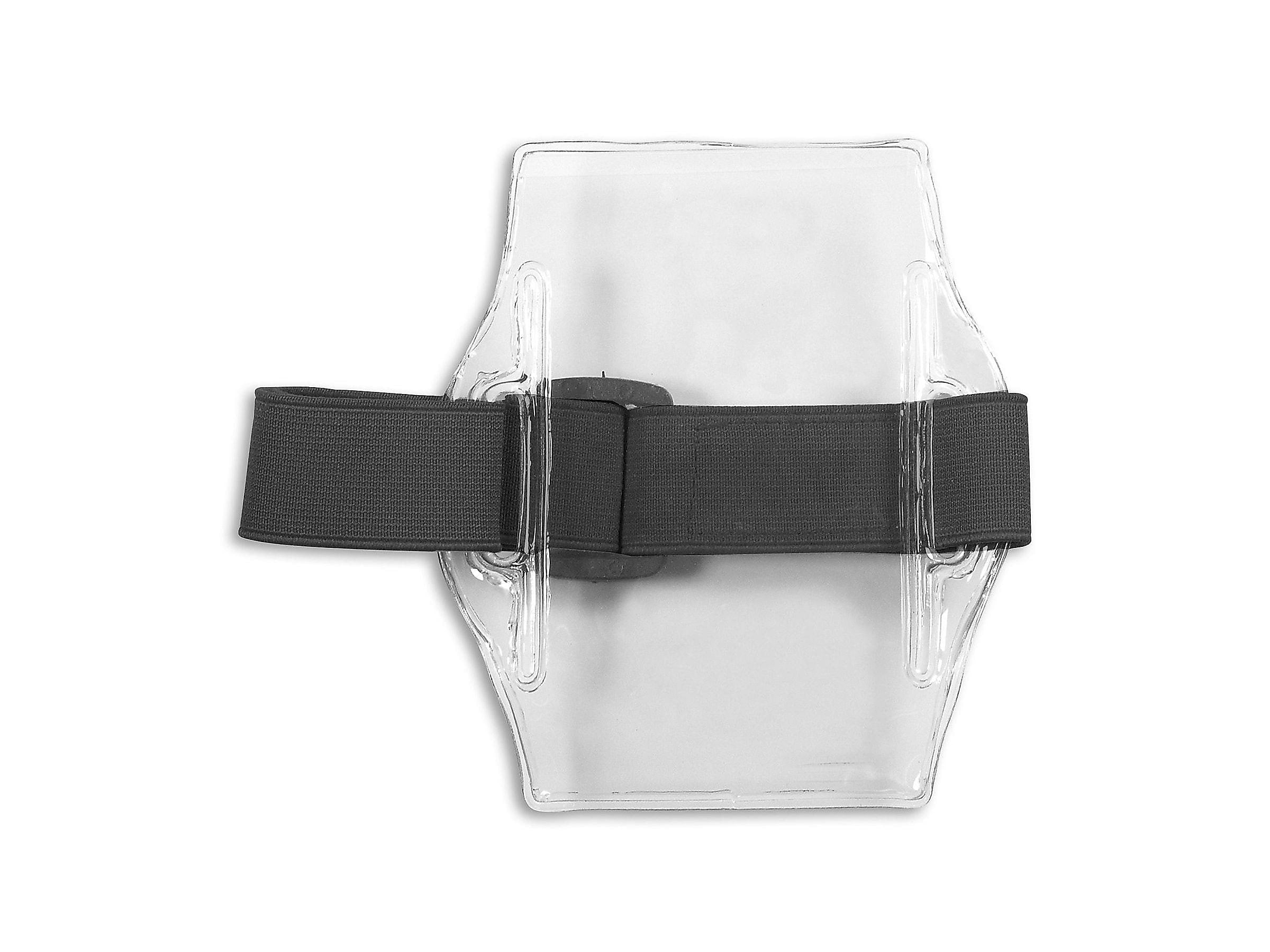 IDville Armband ID Badge Holders, Clear/Black, 10/Pack (1345237BK31)