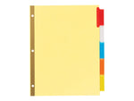 Avery Big Tab Insertable Buff Paper Dividers, 5-Tab, Assorted Colors, 48 Sets/Carton (11109)