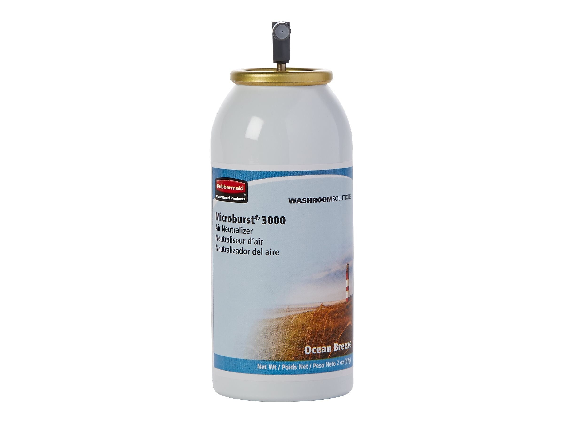 Rubbermaid Microburst 3000 Aerosol Refill, Ocean Breeze, 2 oz., 12/Carton (401258)