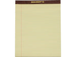 AbilityOne SkilCraft Notepads, 8.5" x 11.75", Wide, Canary, 50 Sheets/Pad, 12 Pads/Pack (7530-01-356-6727)