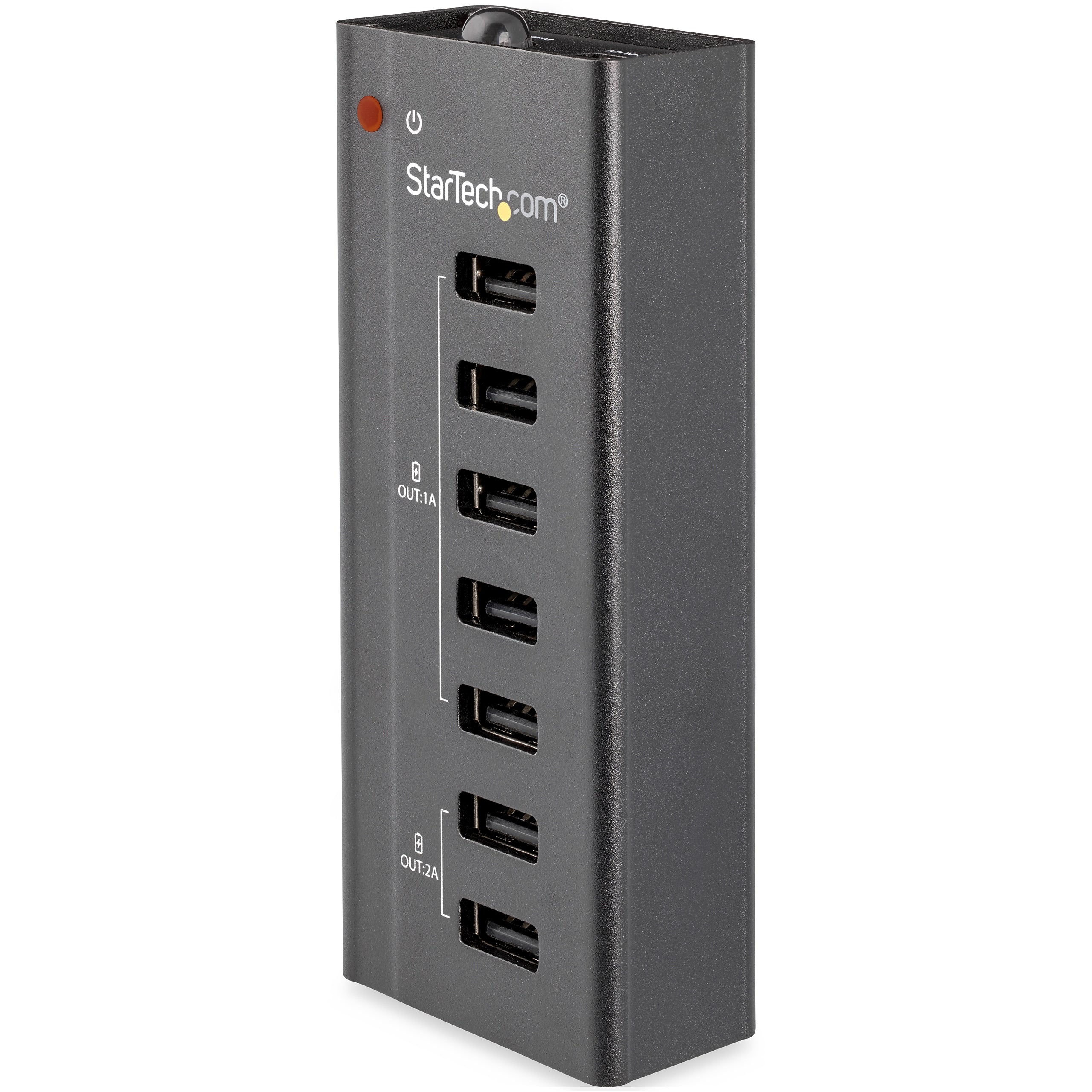 StarTech 7 Port USB Charging Station, Black (ST7C51224)