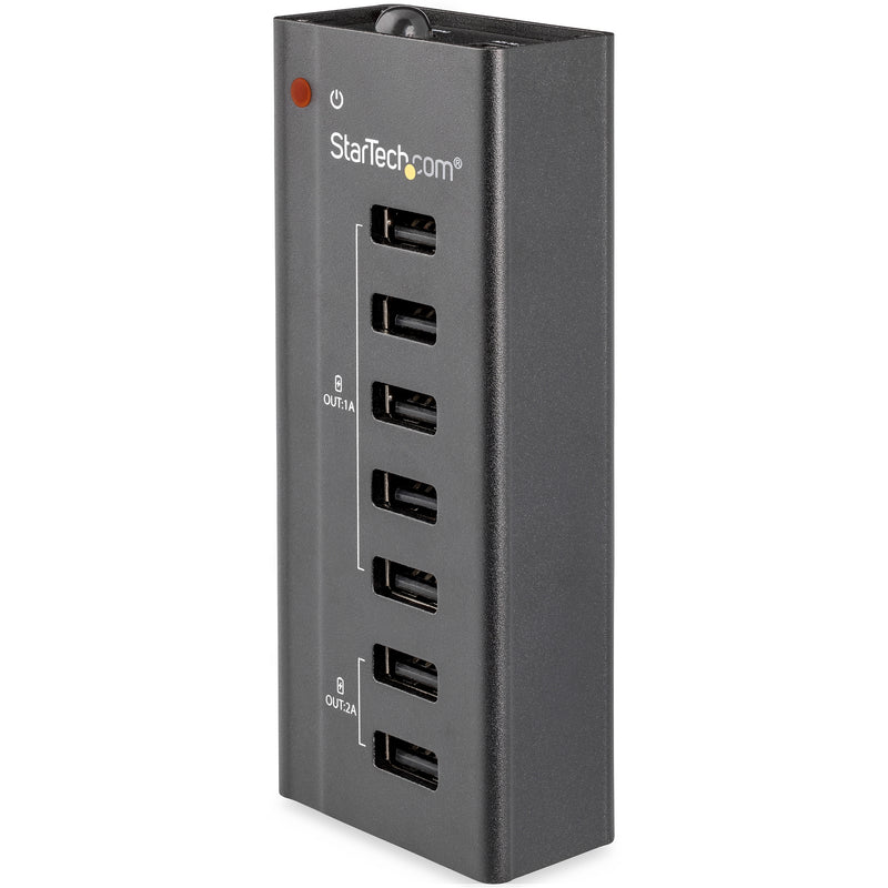 StarTech 7 Port USB Charging Station, Black (ST7C51224)