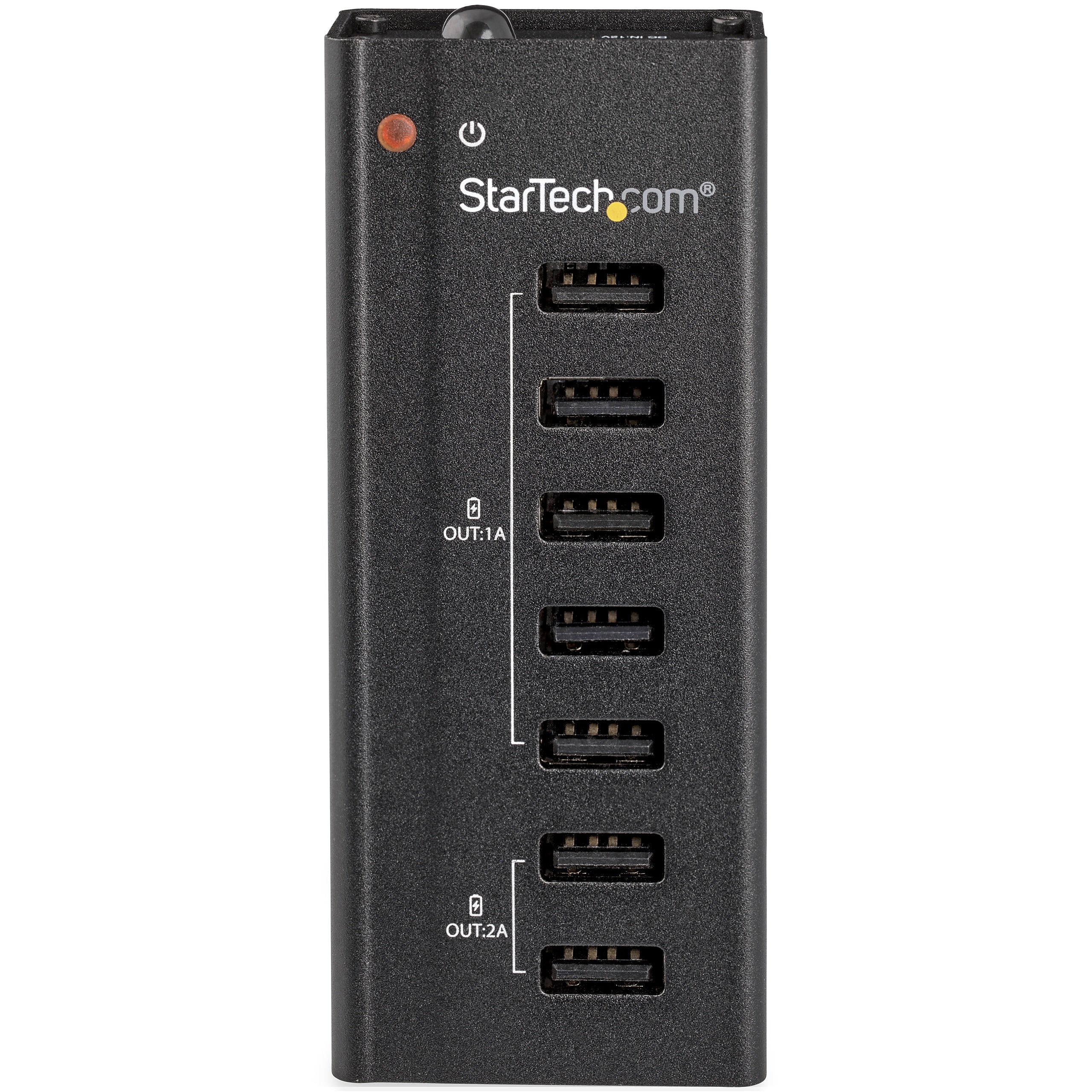 StarTech 7 Port USB Charging Station, Black (ST7C51224)