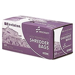 AbilityOne Envision Clear Shredder Bags, 60 Gallon, 50/CT (SBC4982)