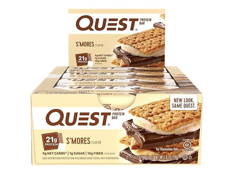 Quest Gluten Free S'mores Protein Bar, 12 Bars/Box (QUN00123)