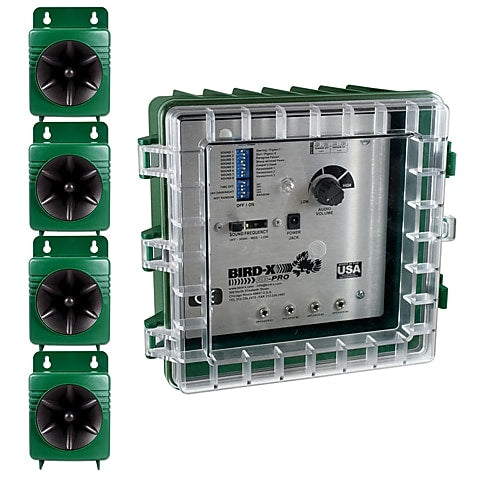 Bird-X Deterrent Sonic and Ultrasonic Bird Control, Covers 6 Acres (BB-PRO)