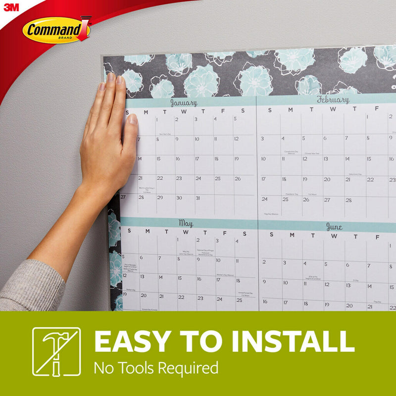 Command Poster Strips Value Pack, White, 12 Strips (17024ES)