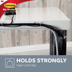Command Round Cord & Light Clips, Clear, 4/Pack (17017CLR)