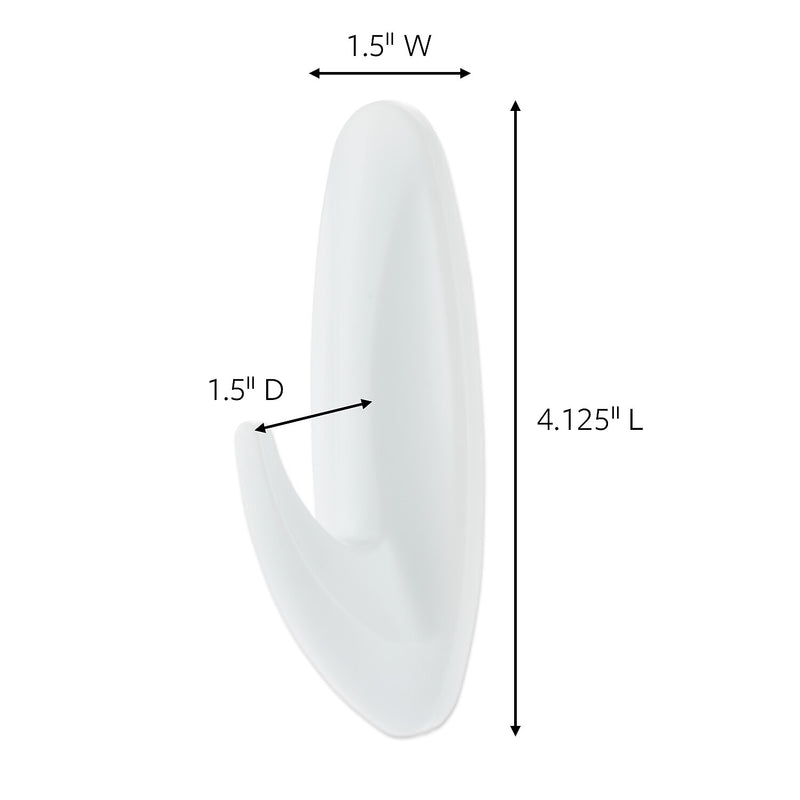 Command Large Designer Hooks, 5 lb., White, 16/Pack (17083-S16NA)