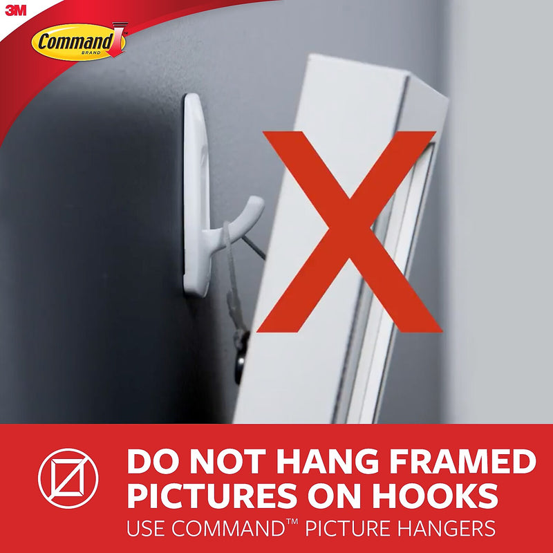 Command Large Designer Hooks, 5 lb., White, 16/Pack (17083-S16NA)