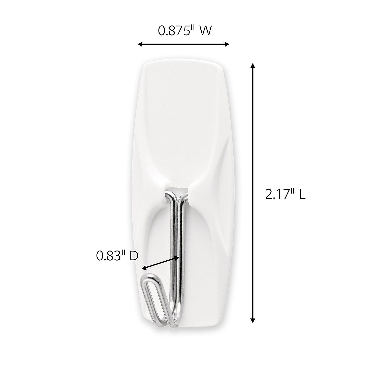 Command Medium Wire Hooks, 2 lb., White, 35/Pack (17065-S35NA)