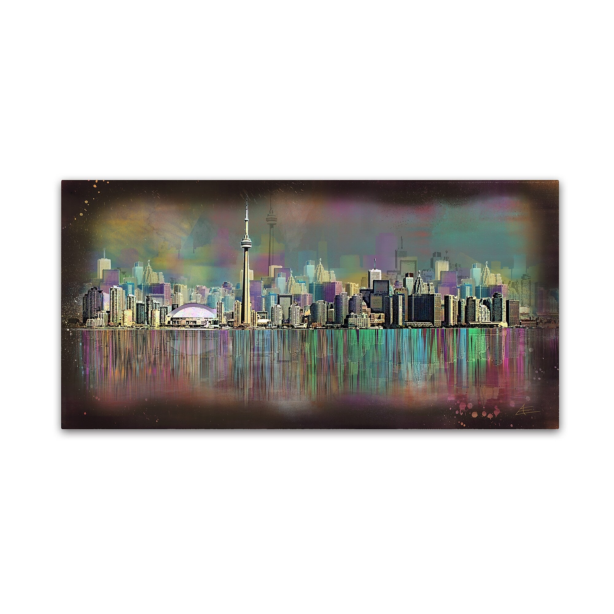 Trademark Fine Art Ellicia Amando 'Toronto' 10" x 19" Canvas Stretched (190836278787)