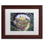 Trademark Fine Art David Lloyd Glover 'English Garden Stroll' 11" x 14" Matted Framed (190836227761)