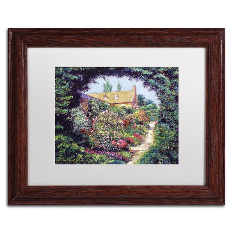 Trademark Fine Art David Lloyd Glover 'English Garden Stroll' 11" x 14" Matted Framed (190836227761)