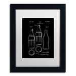 Trademark Fine Art Claire Doherty 'Coca Cola Bottle Patent 1937 Black' 11" x 14" Matted Framed (886511940154)
