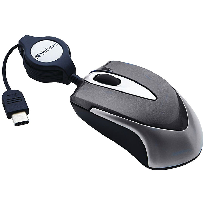 Verbatim Mini Travel Ambidextrous Optical USB Mouse, Black (99235)