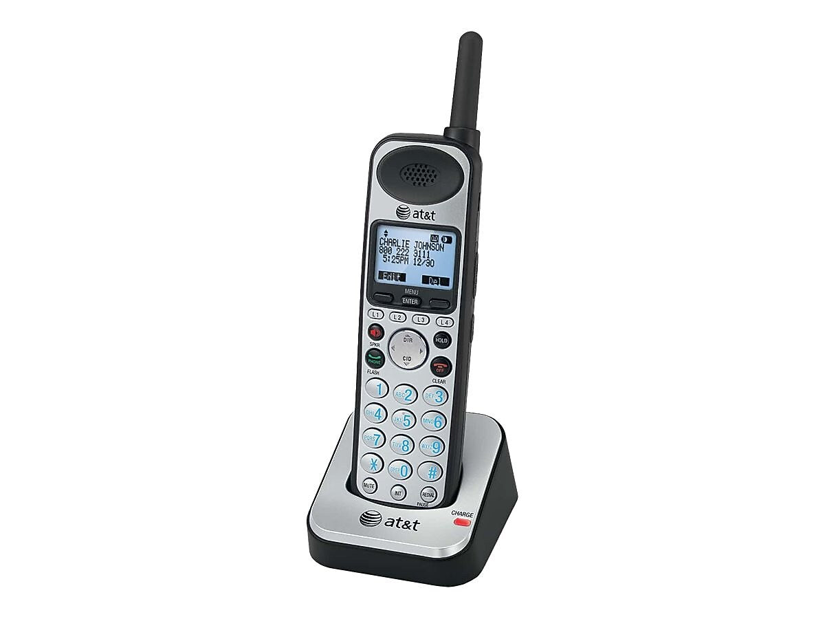 AT&T SynJ SB67108 4-Line Cordless Phone, Silver/Black