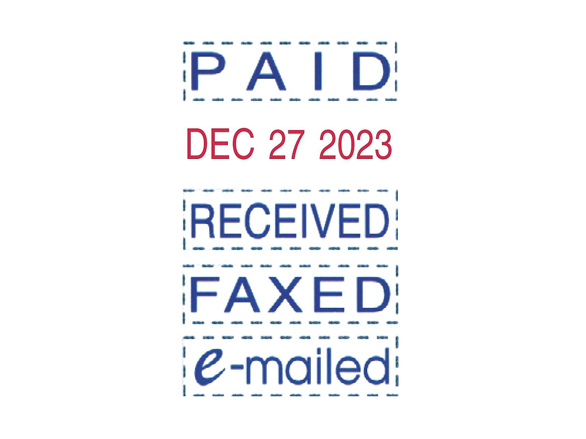 Trodat printy-dater 4850 Dater, Message/Date, Blue and Red Inks (E4850L)