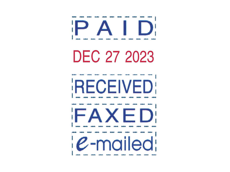 Trodat printy-dater 4850 Dater, Message/Date, Blue and Red Inks (E4850L)
