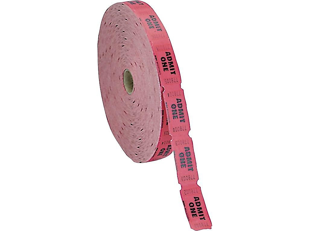 PAP-R Products Single Ticket Roll, 2000/Roll (602603R)